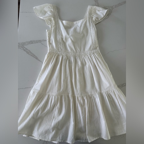 Ivory Dress with Lace Details- - Picture 1 of 7